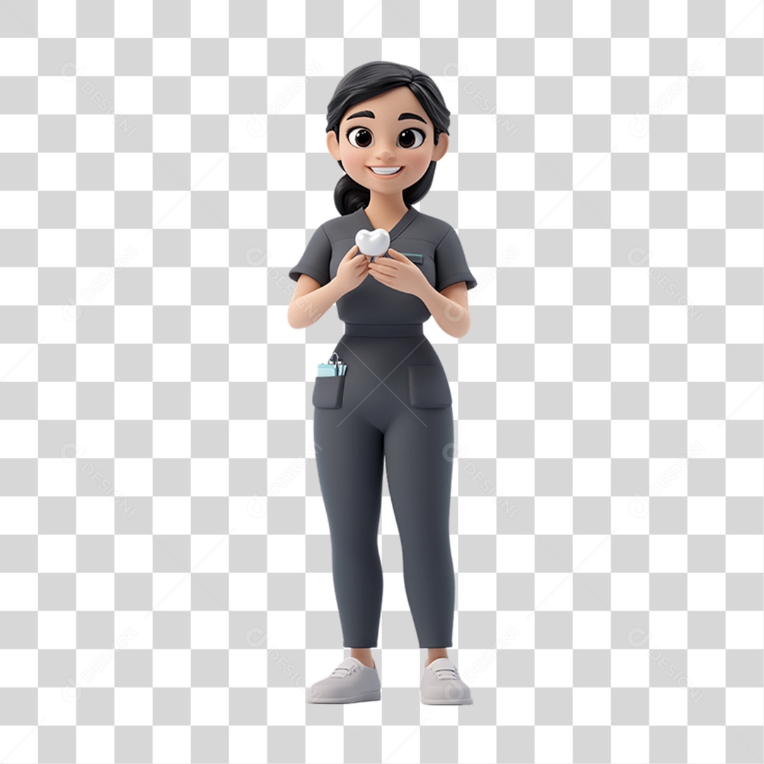 Personagem 3D Médica PNG Transparente
