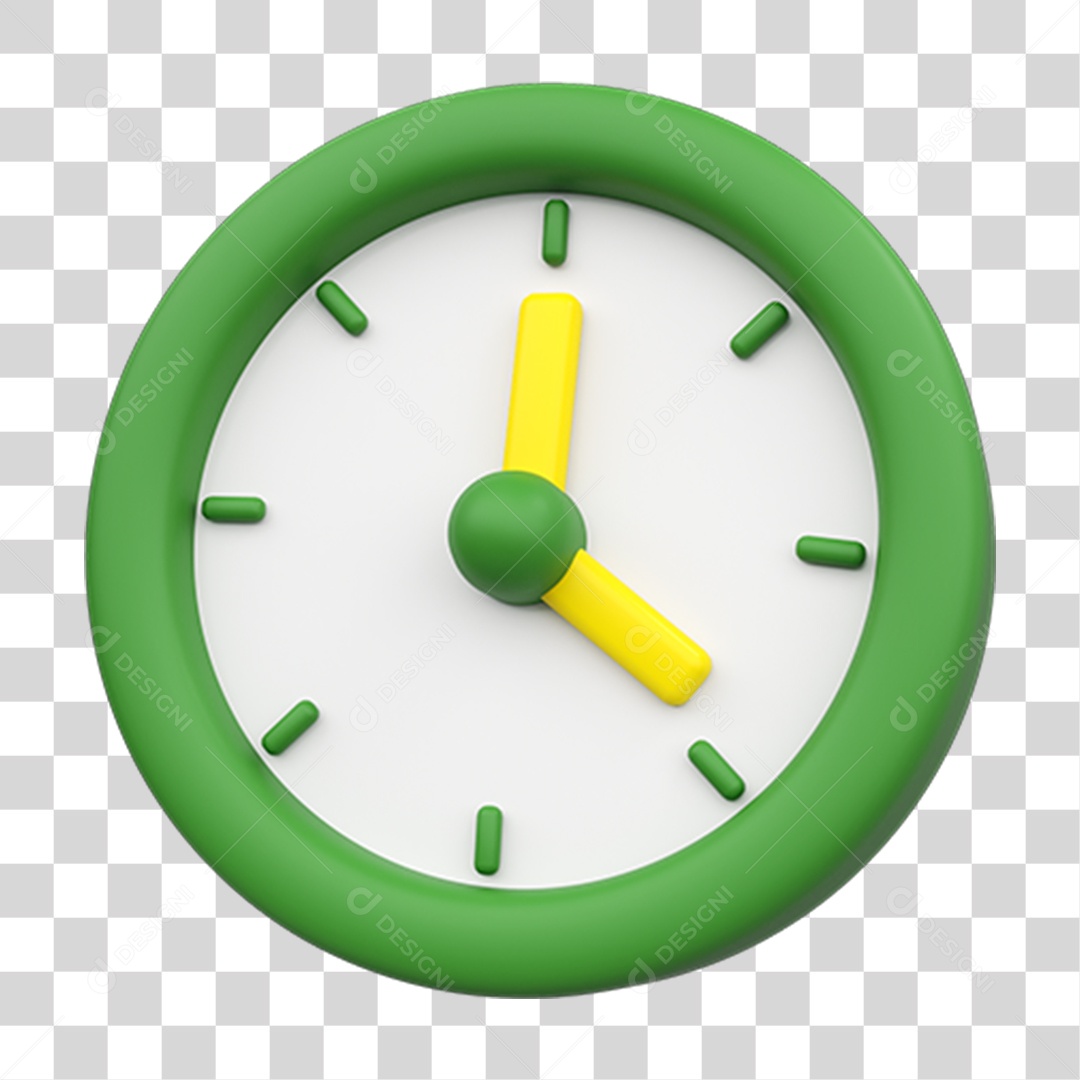 Elemento 3D Relógio PNG Transparente