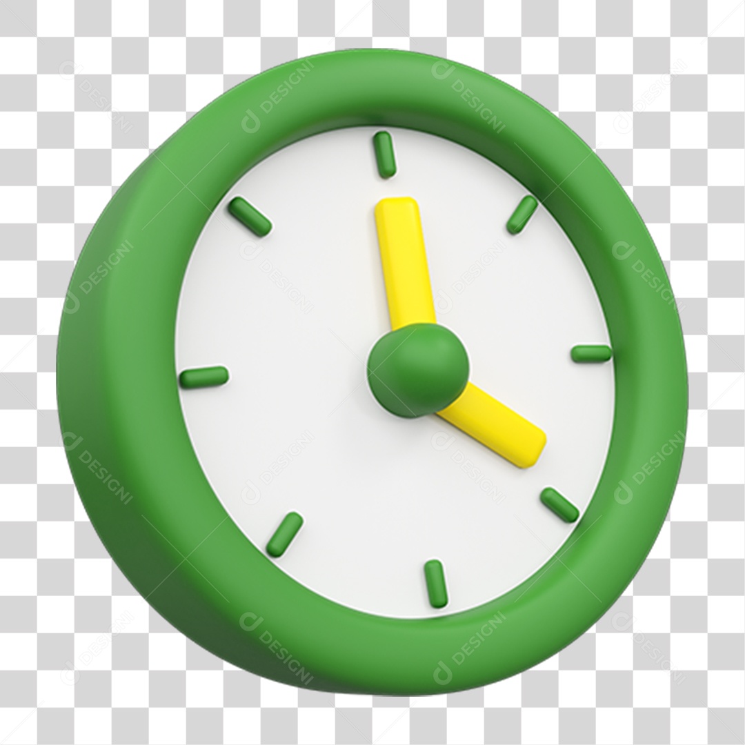 Elemento 3D Relógio PNG Transparente