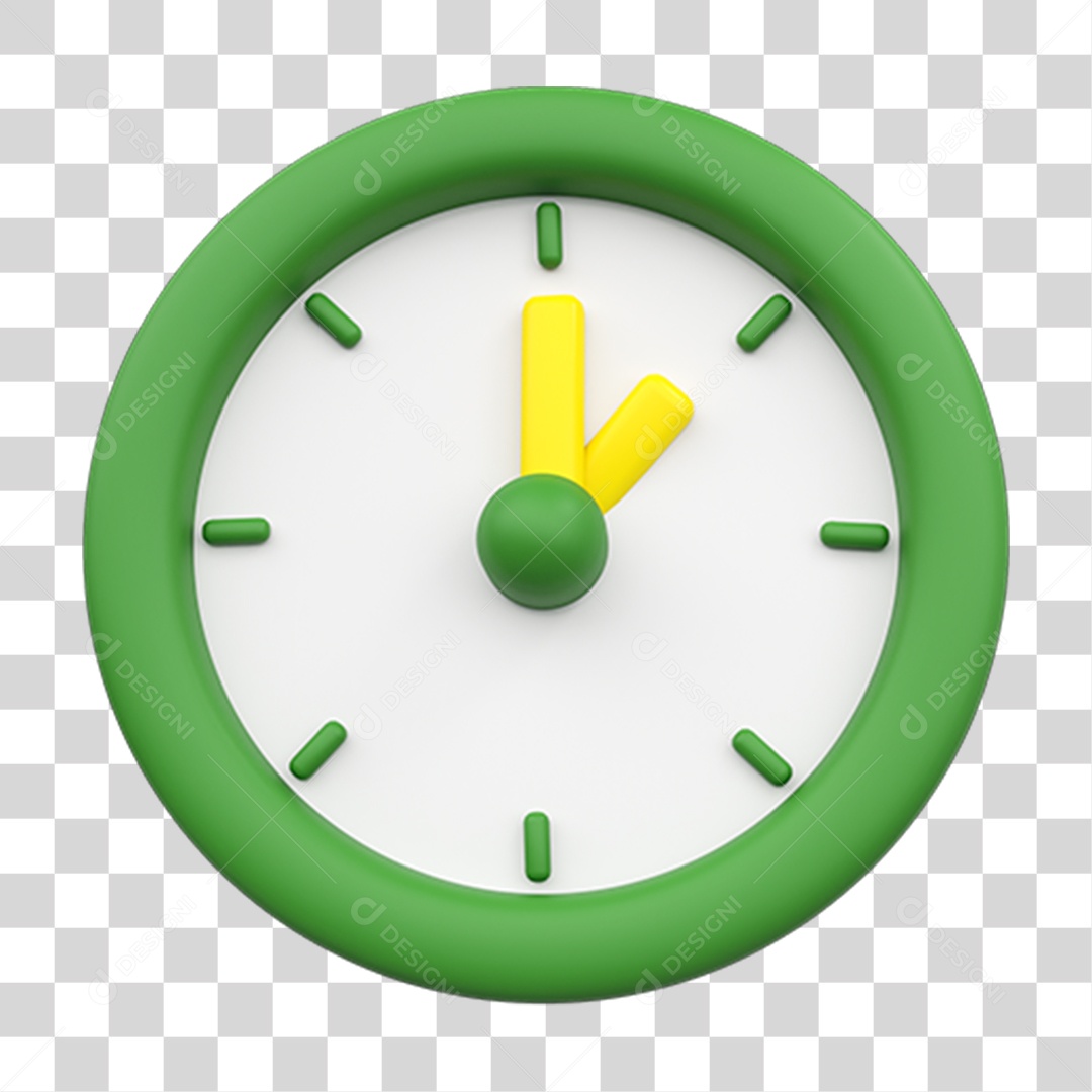 Elemento 3D Relógio PNG Transparente
