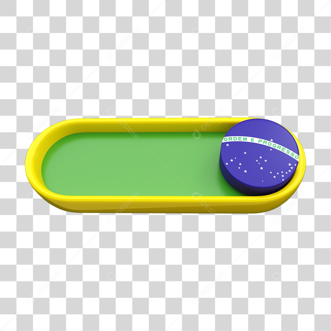 Elemento 3D Barra de Pesquisa Bandeira do Brasil PNG Transparente