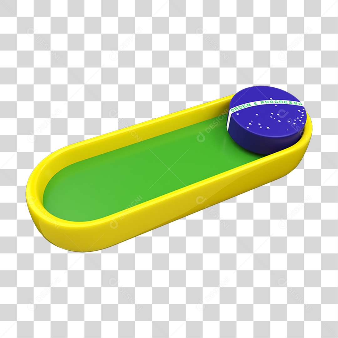 Elemento 3D Barra de Pesquisa Bandeira do Brasil PNG Transparente