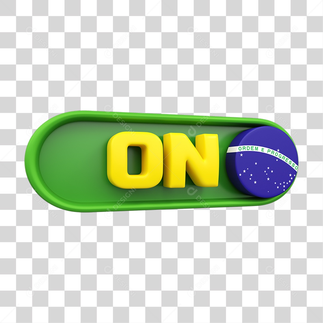 Elemento 3D Barra de Pesquisa Bandeira do Brasil PNG Transparente