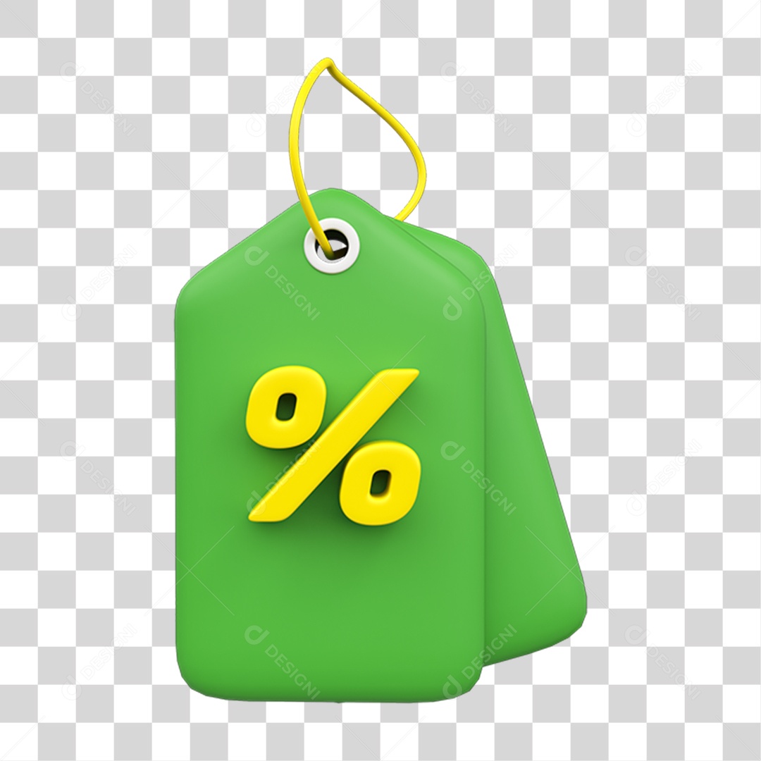 Etiqueta de Desconto % PNG Transparente