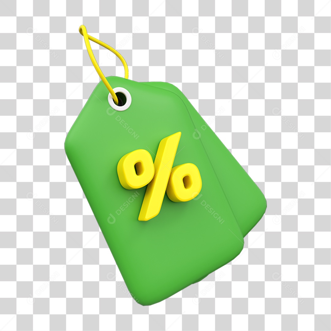 Etiqueta de Desconto % PNG Transparente