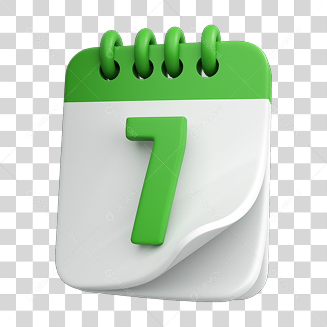 Elemento 3D Calendário PNG Transparente
