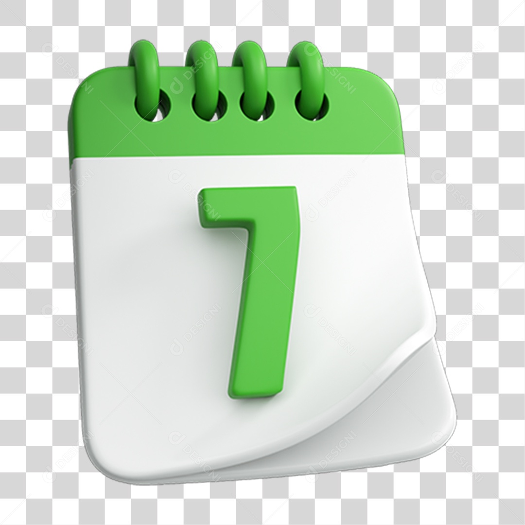 Elemento 3D Calendário PNG Transparente
