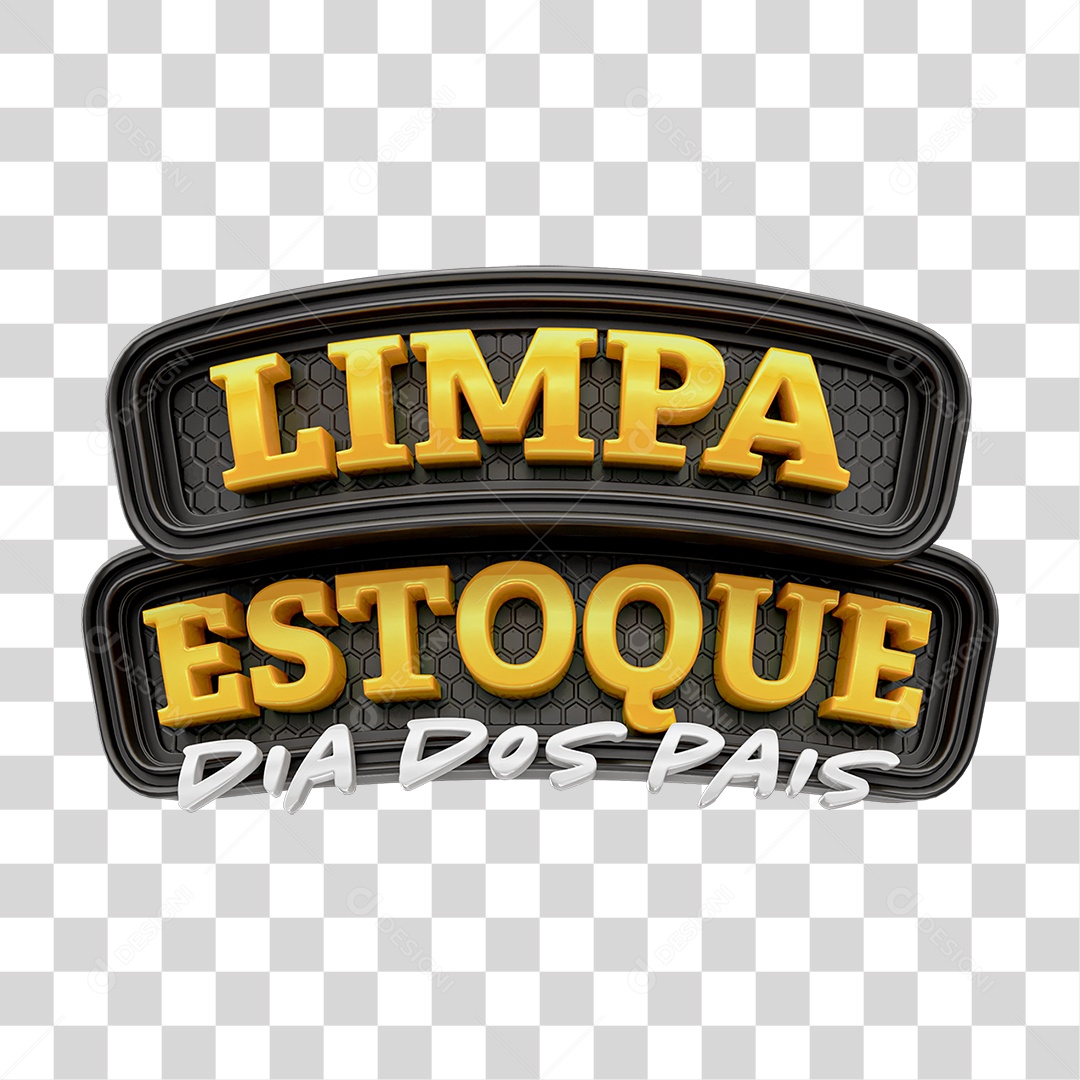Selo 3D Limpa Estoque Dia Dos Pais PNG Transparente