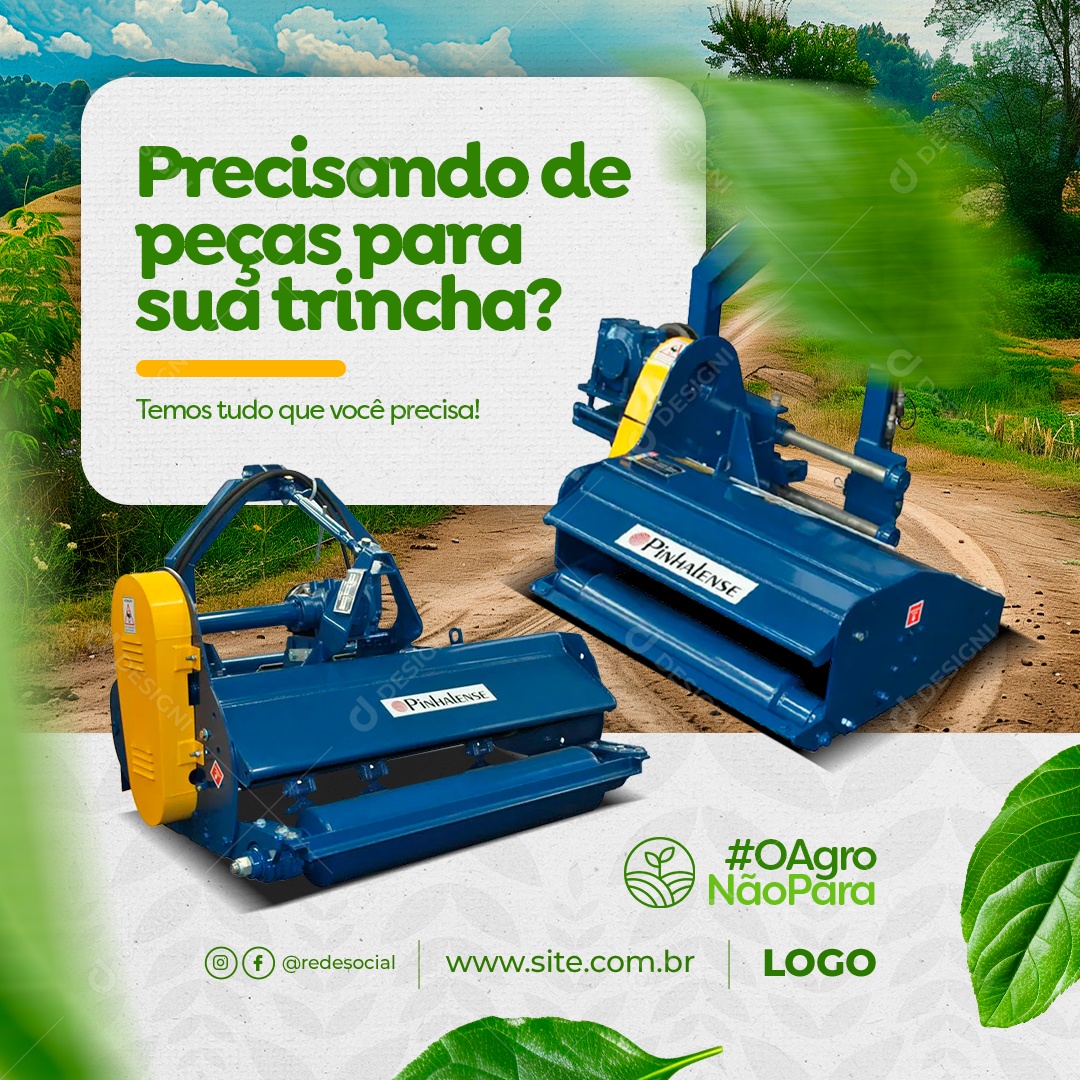 Precisando de Peças para sua Trincha Social Media PSD Editável