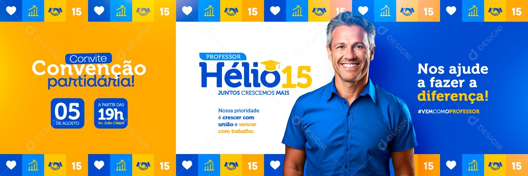 Carrossel Política Convenção Partidária Social Media PSD Editável