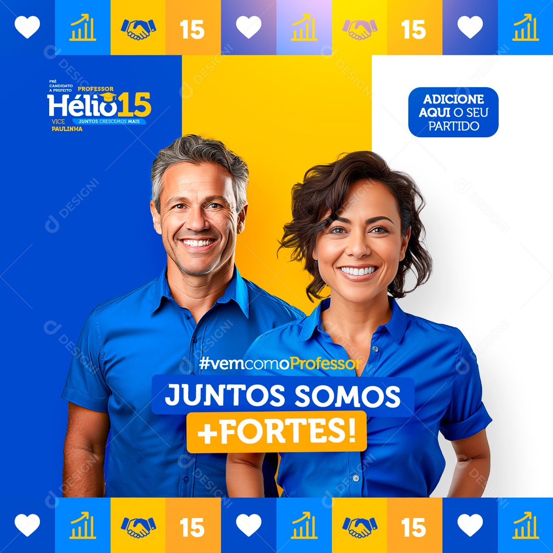 Política Adicione Aqui o seu Partido Social Media PSD Editável