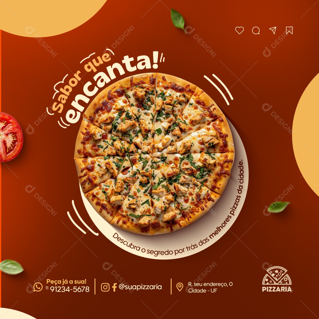 Sabor Que Encanta Social Media PSD Editável