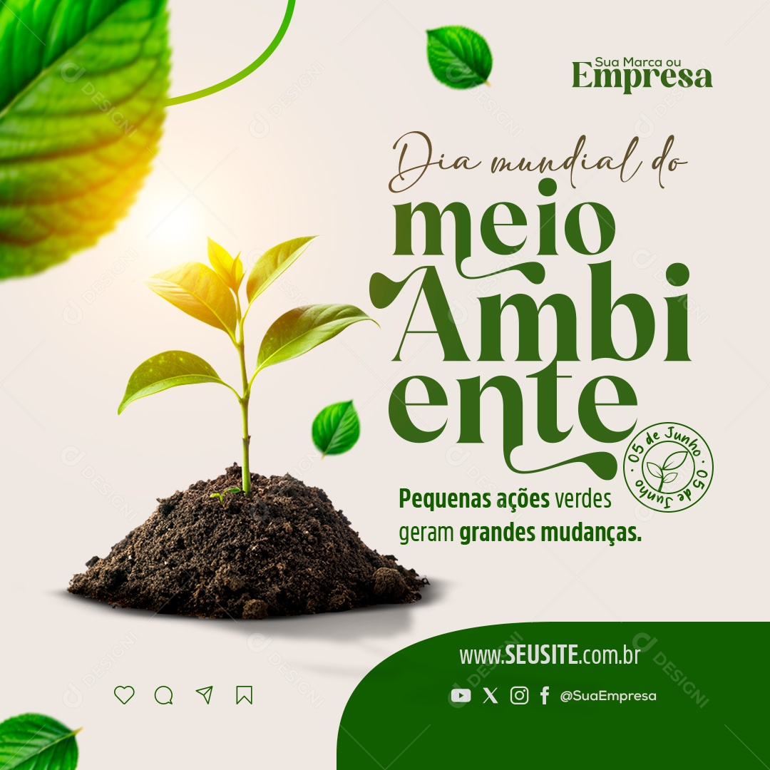 Dia Mundial do Meio Ambiente 05 de Junho Social Media PSD Editável
