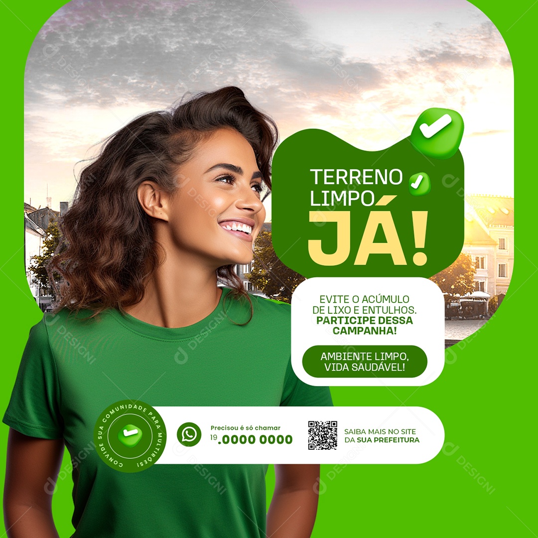 Terrenos Limpos Já Social Media PSD Editável