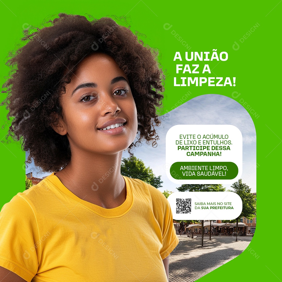 Terrenos Limpos A União Faz a Limpeza Social Media PSD Editável