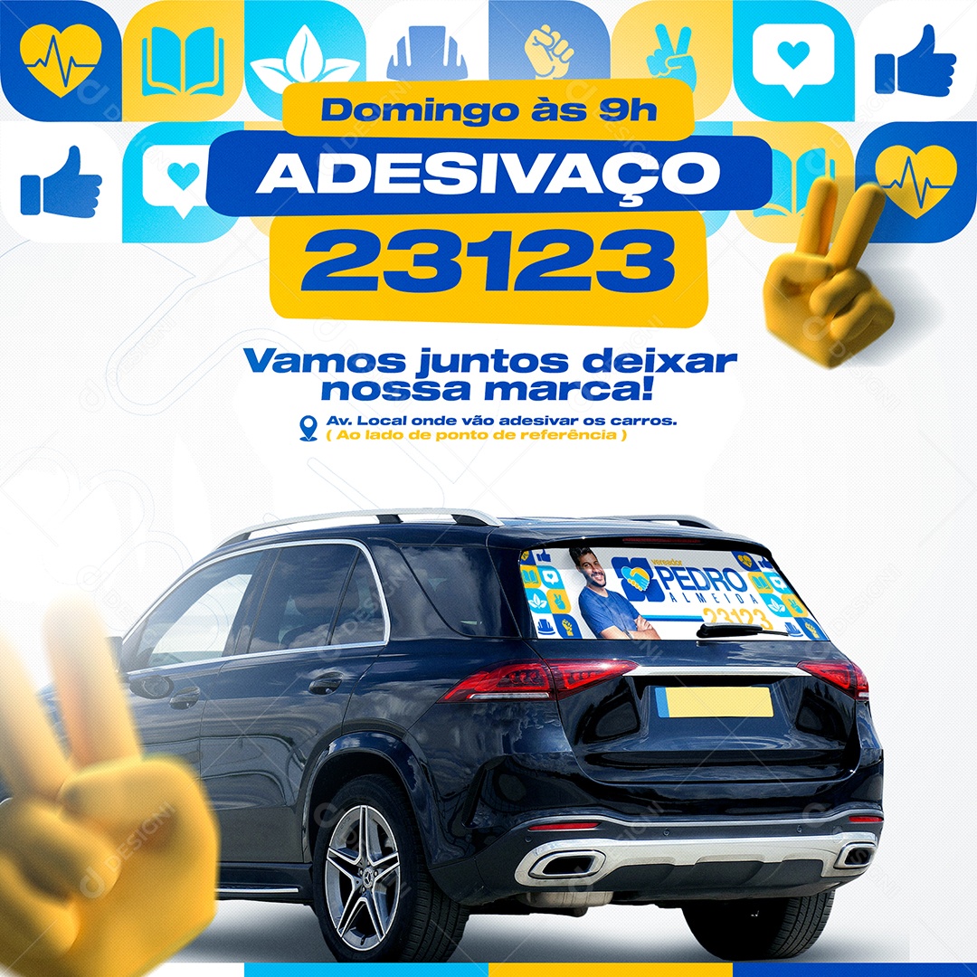 Política Vamos Juntos Deixar nossa Marca Social Media PSD Editável