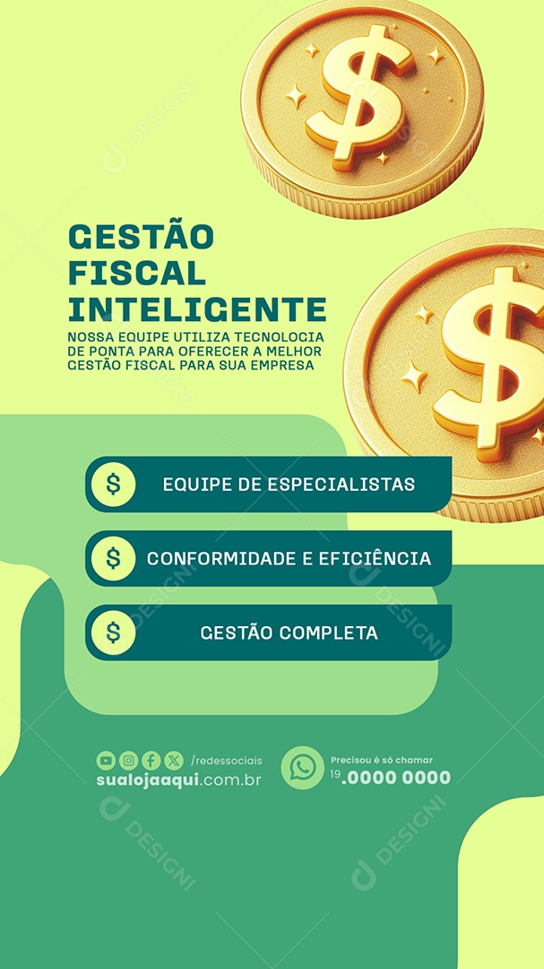 Story Gestão Fiscal Inteligente Social Media PSD Editável