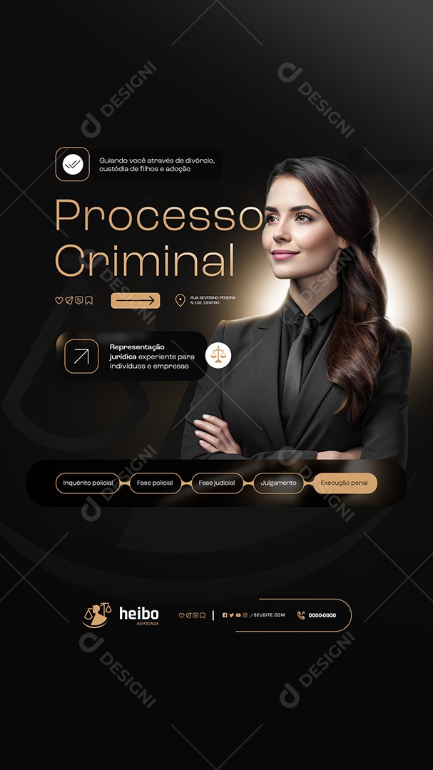 Story Processo Criminal Social Media PSD Editável