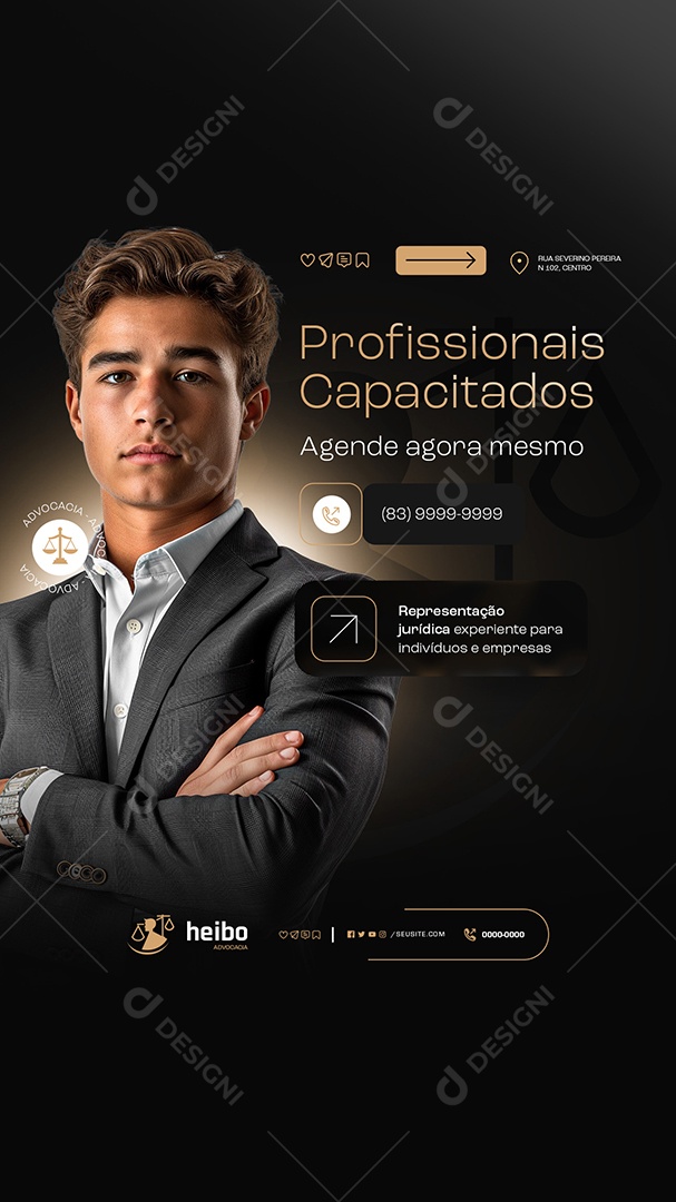 Story Profissionais Capacitados Social Media PSD Editável