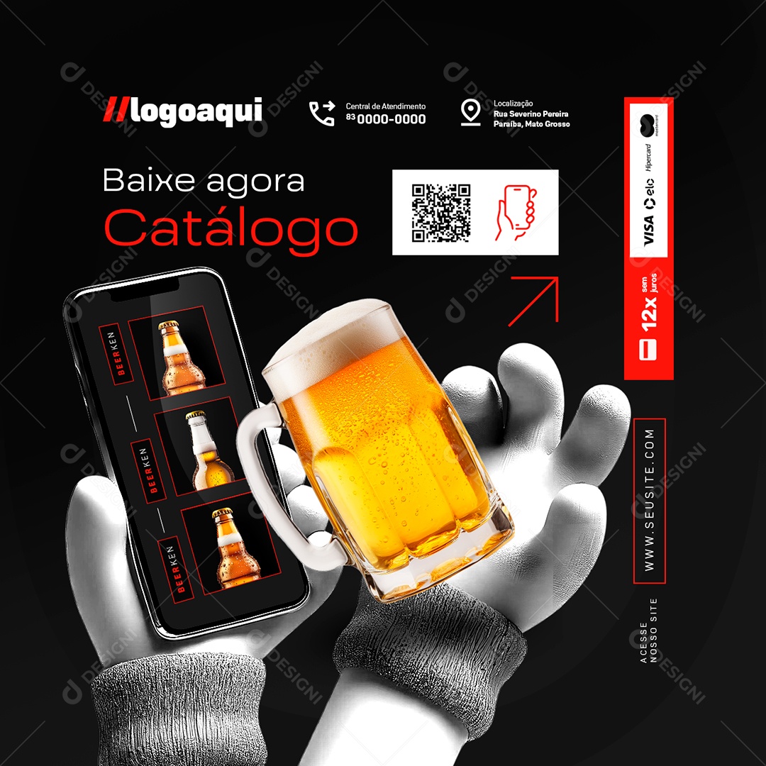 Distribuidora de Bebidas Ofertas da Semana Baixe Agora Cátalgo Social Media PSD Editável