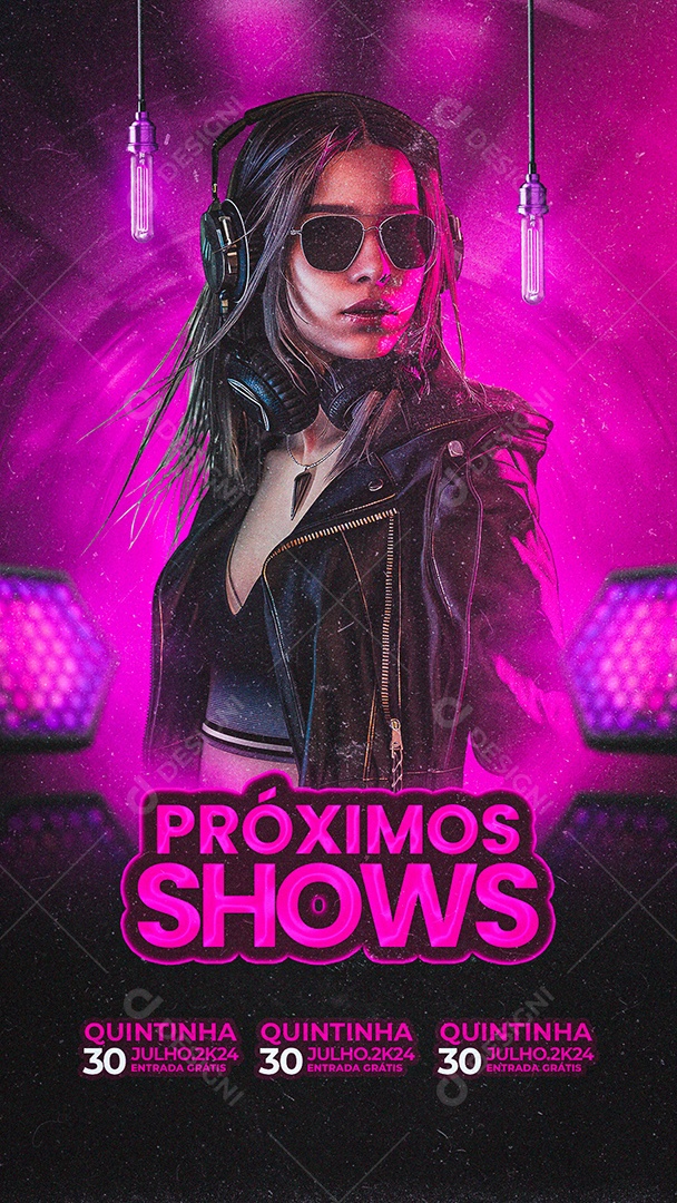 Story Flyer Próximos Shows Social Media PSD Editável