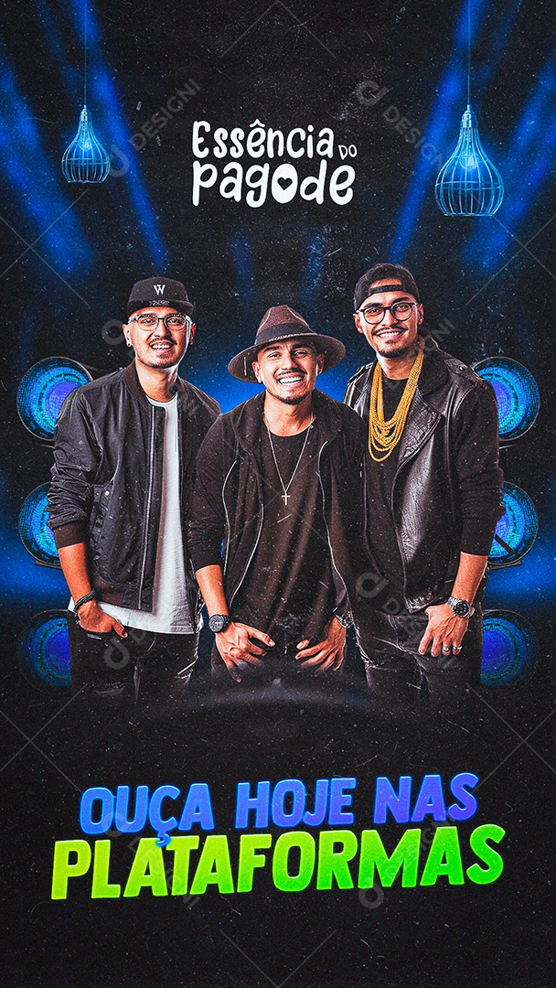 Story Flyer Ouça Hoje nas Plataformas Social Media PSD Editável