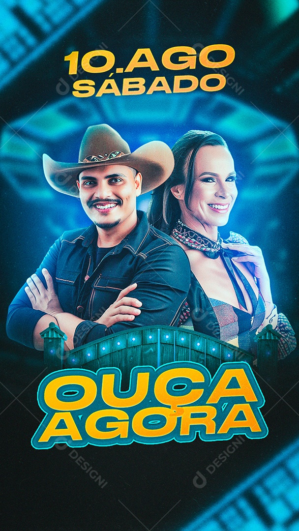 Story Flyer Ouça Agora Social Media PSD Editável