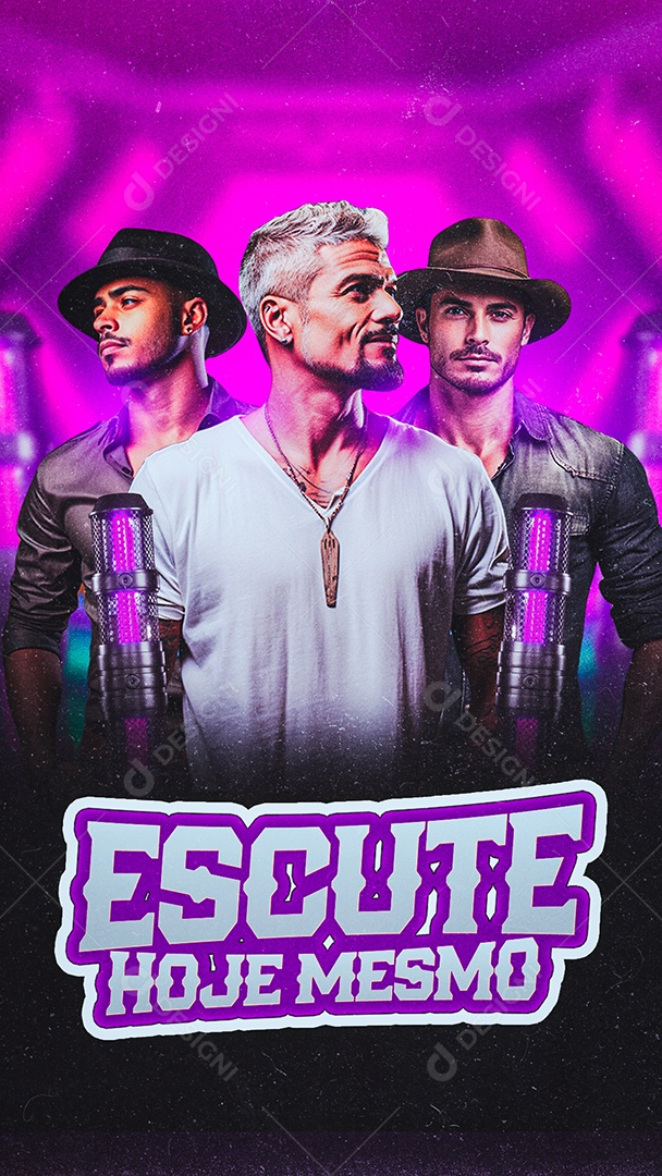 Story Flyer Escute Hoje Mesmo Social Media PSD Editável