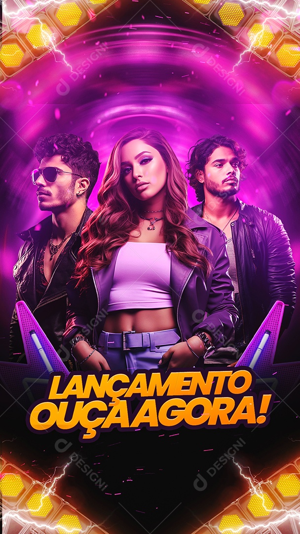 Story Lançamento Ouça Agora Social Media PSD Editável