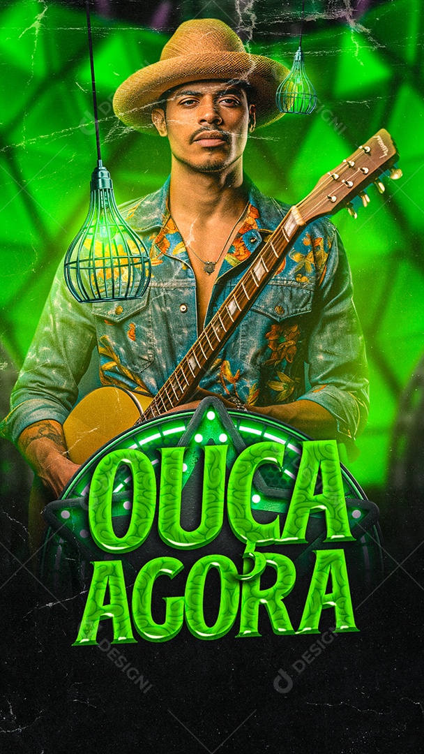 Story Flyer Ouça Agora Social Media PSD Editável