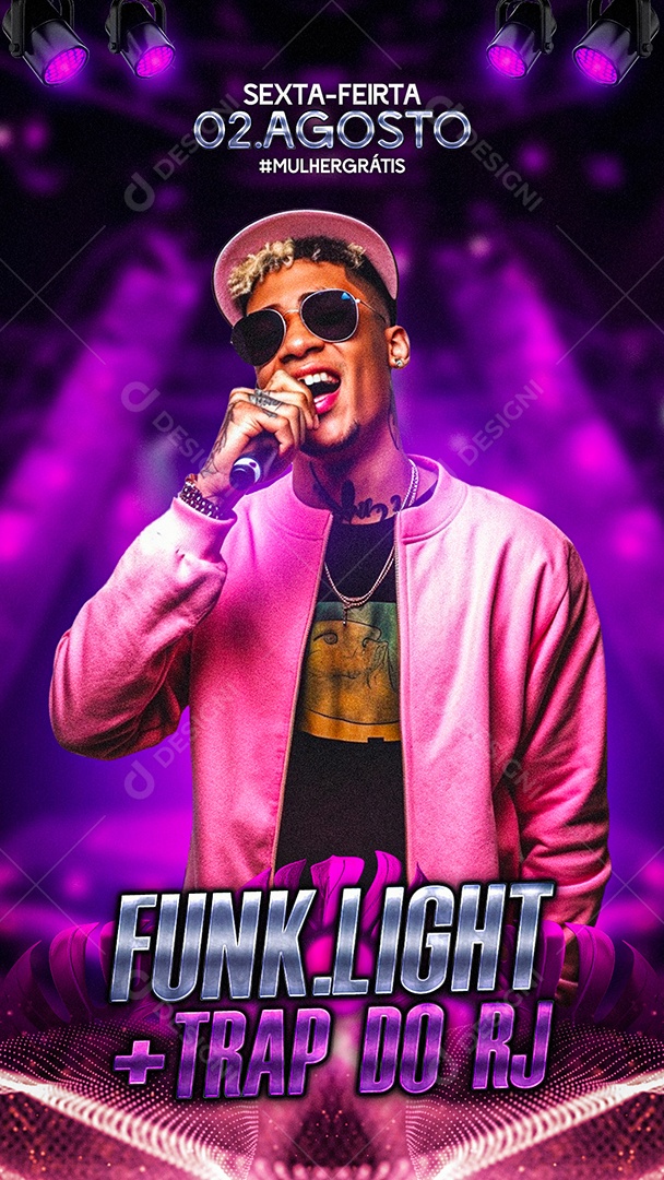 Story Flyer Funk Light Trao do RJ Social Media PSD Editável