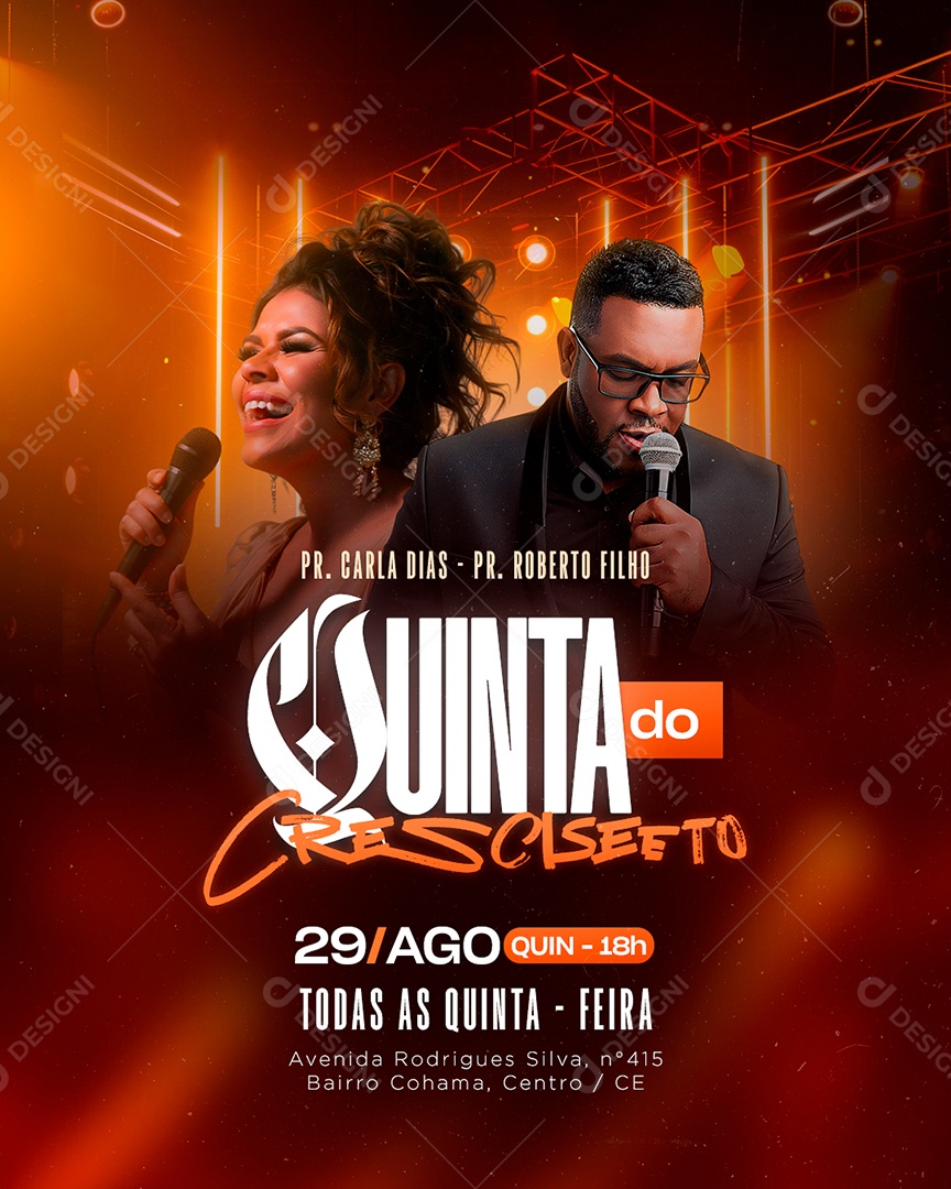 Gospel Quinta do Cresciseeto Social Media PSD Editável