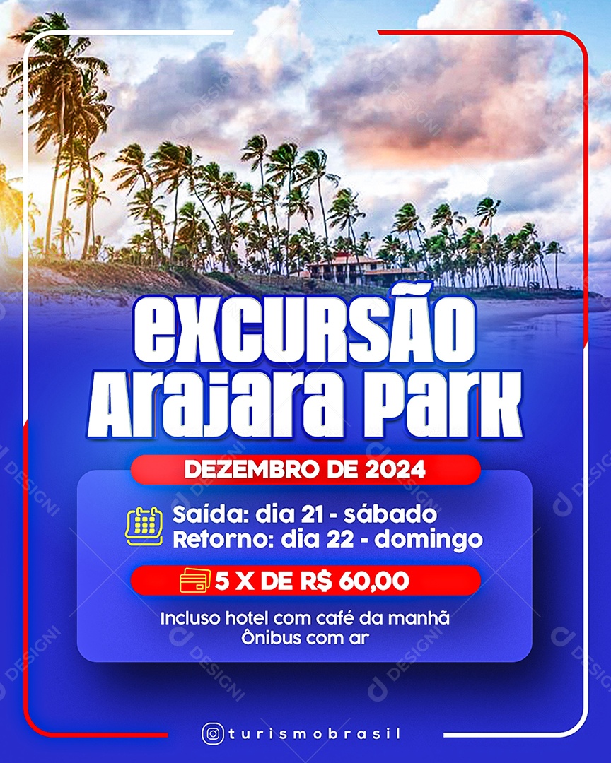 Excursão Arajara Park Social Media PSD Editável