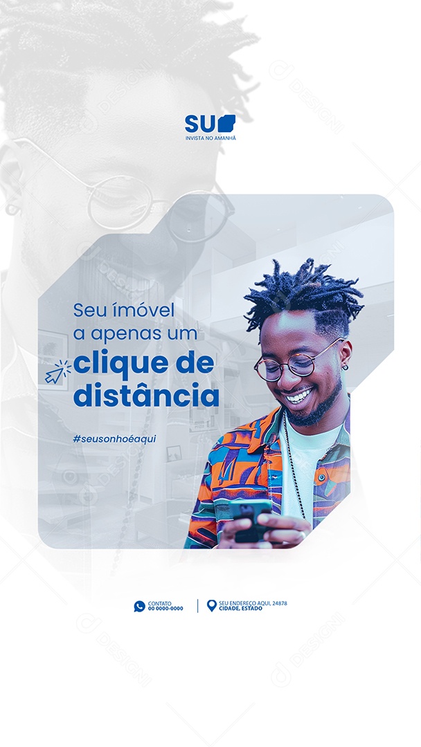 Story Seu Imóvel a Apenas um Clique de Distância Social Media PSD Editável