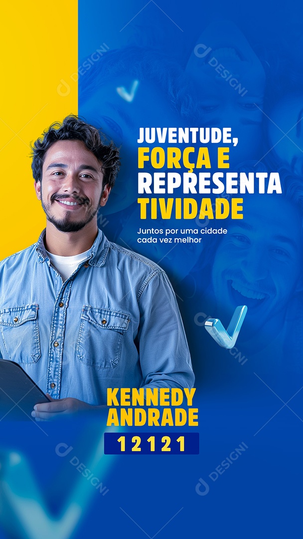 Story Política Juventude Força e Representatividade Social Media PSD Editável