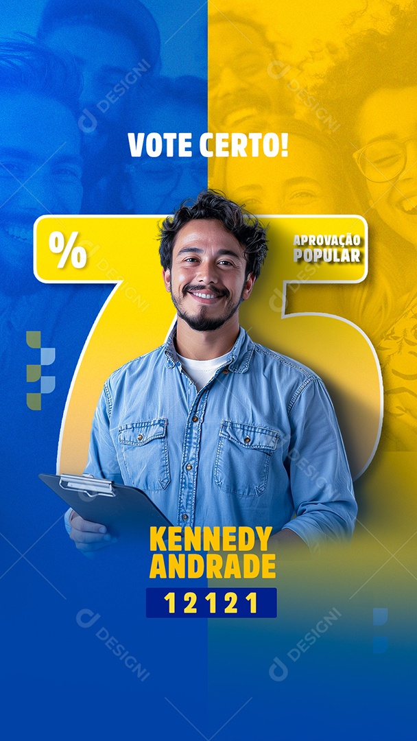 Story Política Vote Certo Social Media PSD Editável