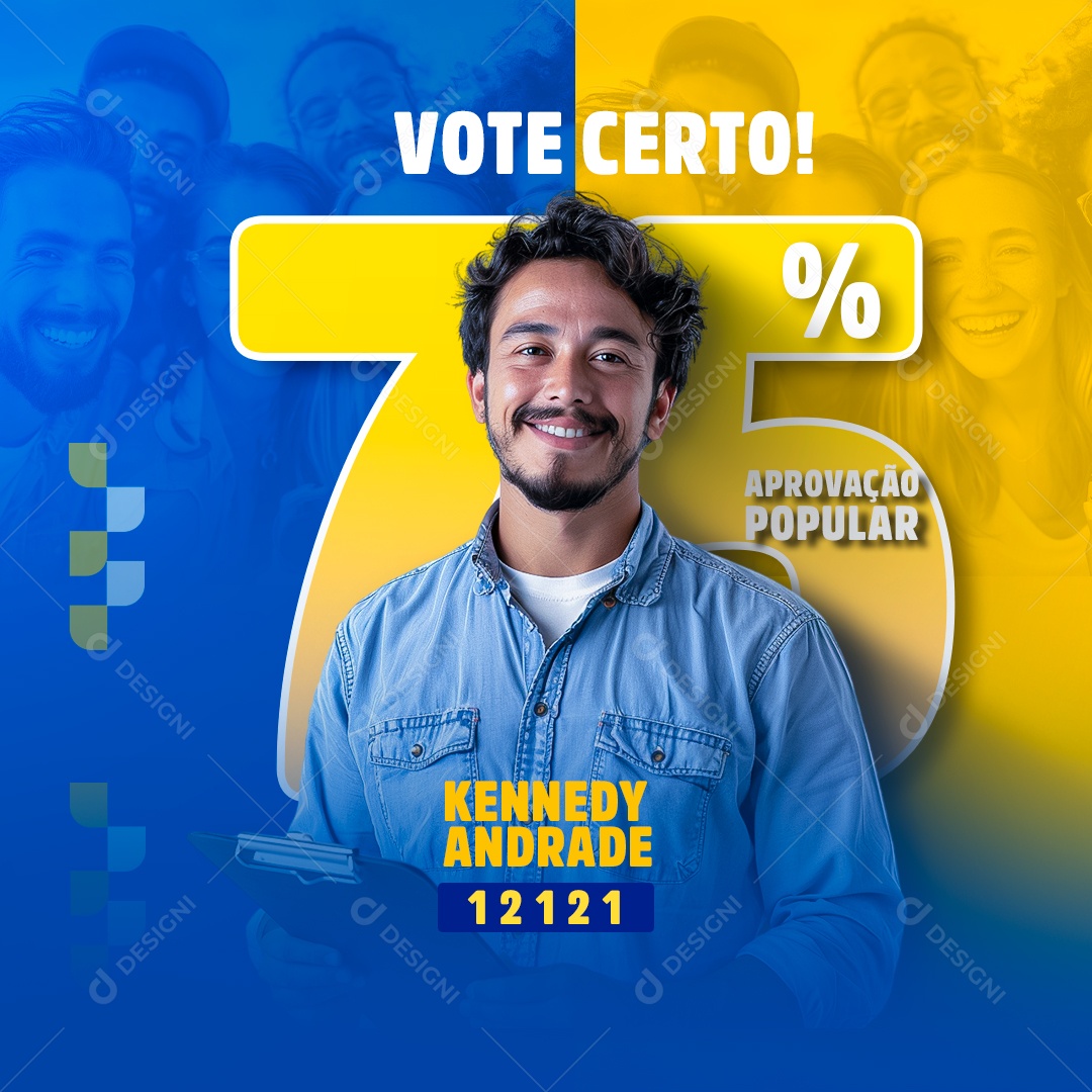 Política Vote Certo Social Media PSD Editável