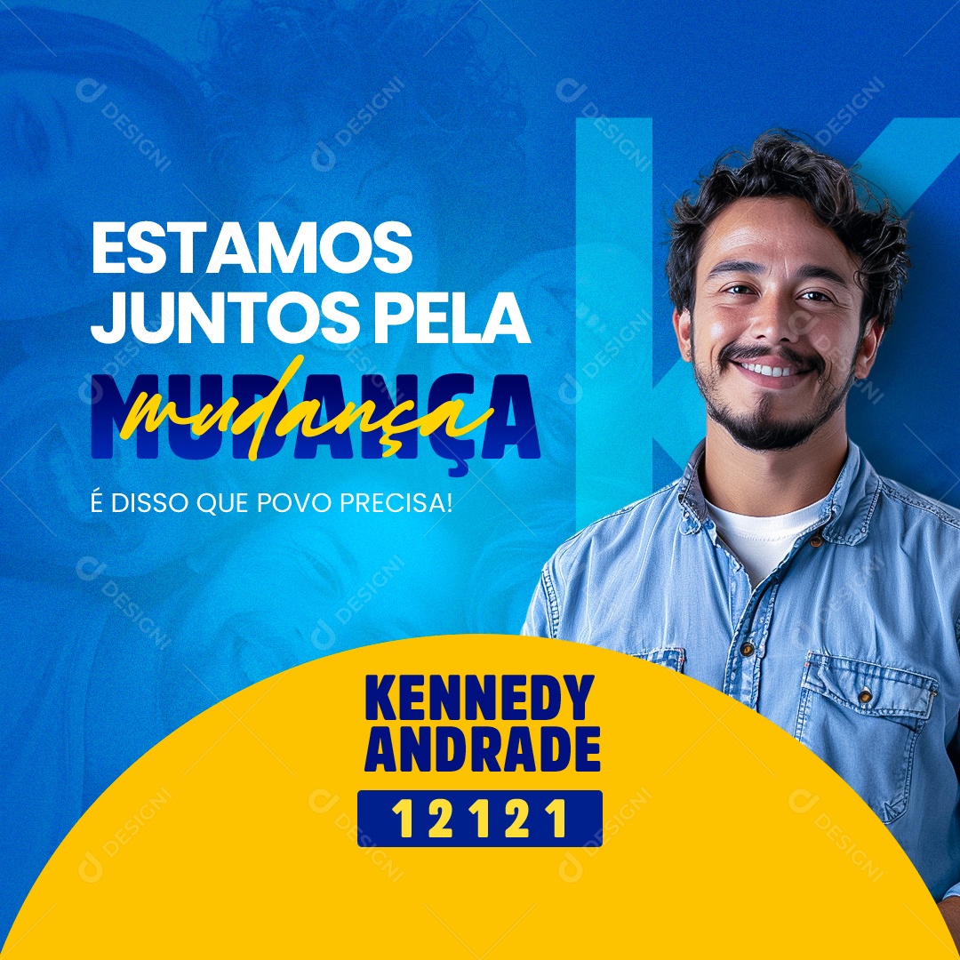 Politics We Are Together for Change Social Media Editable PSD