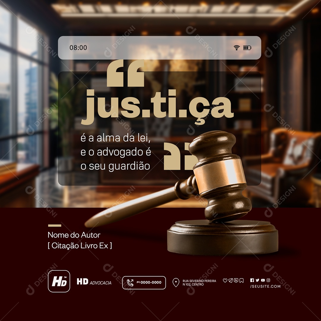 Advocacia Justiça Social Media PSD Editável