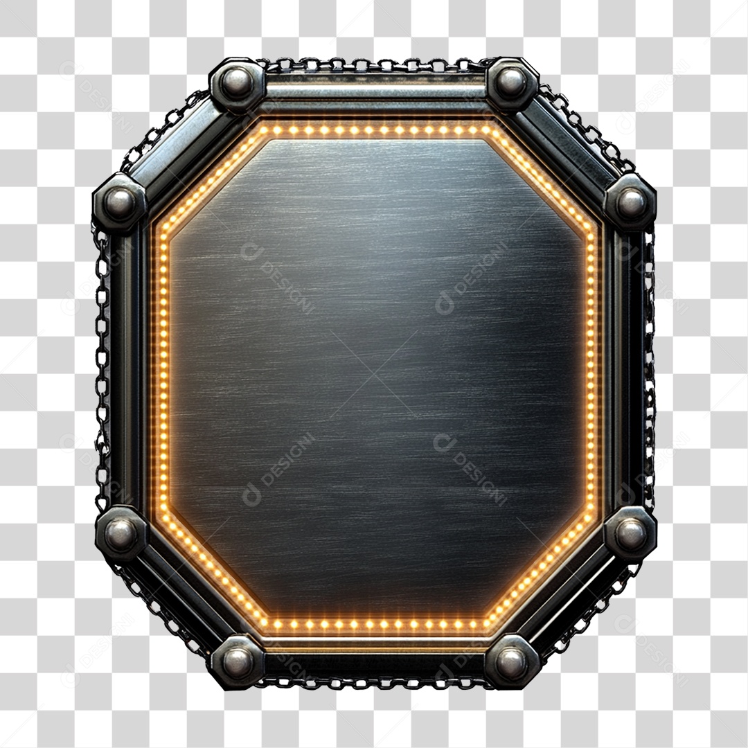 Placa de Metal com Led PNG Transparente