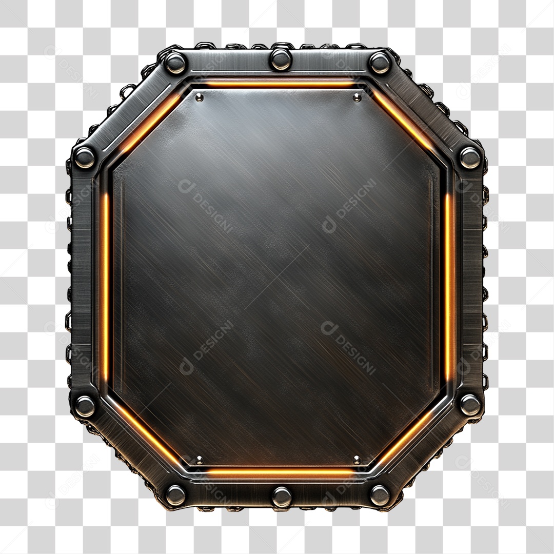 Placa de Metal com Led PNG Transparente