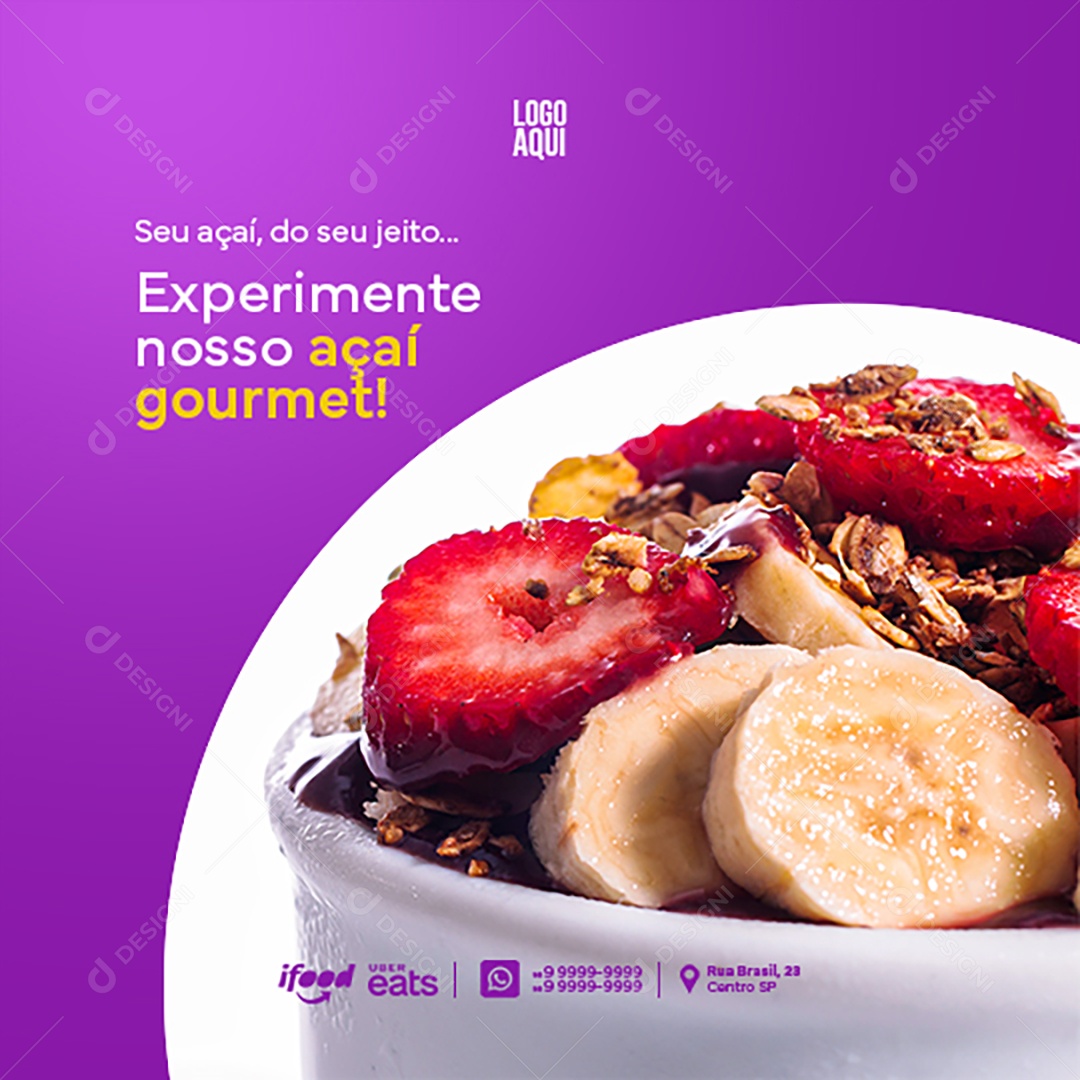 Try our Açaí Gourmet Social Media PSD Editable
