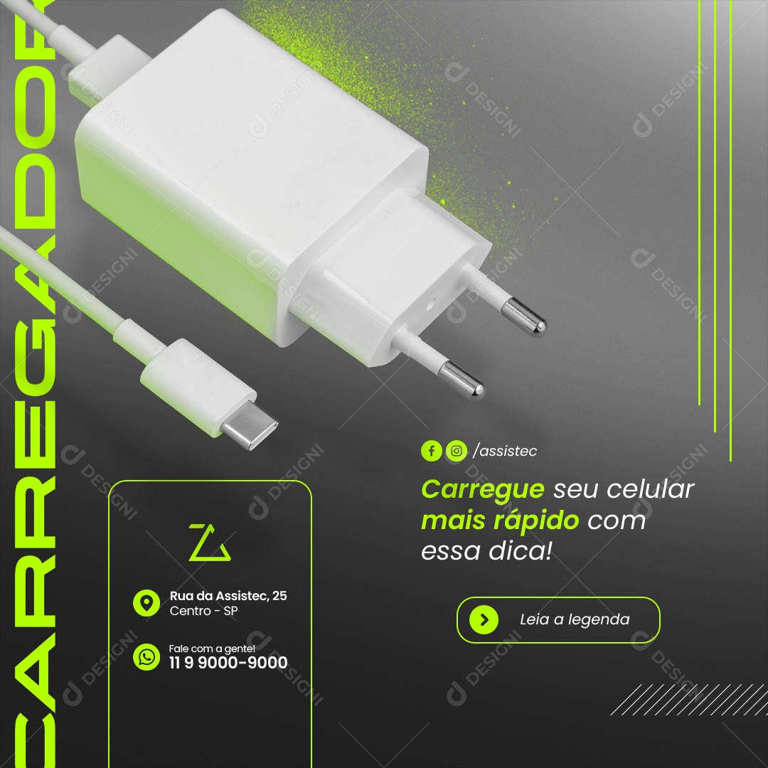 Assistência Técnica Dicas de Uso Social Media PSD Editável