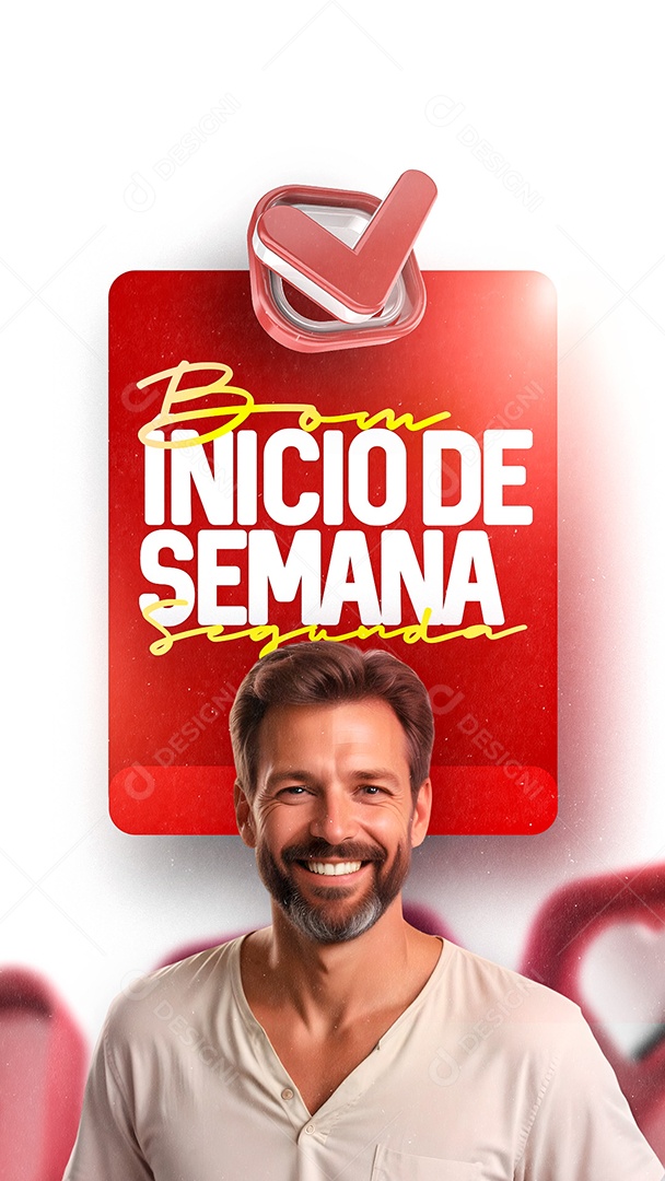 Story Frase Motivacional Bom Início de Semana Social Media PSD Editável