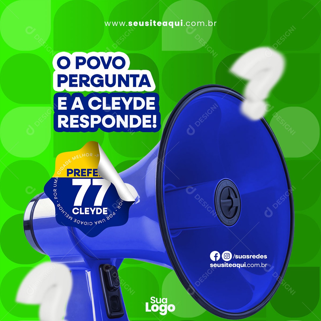 Feed Campanha Politica Social Media PSD Editável