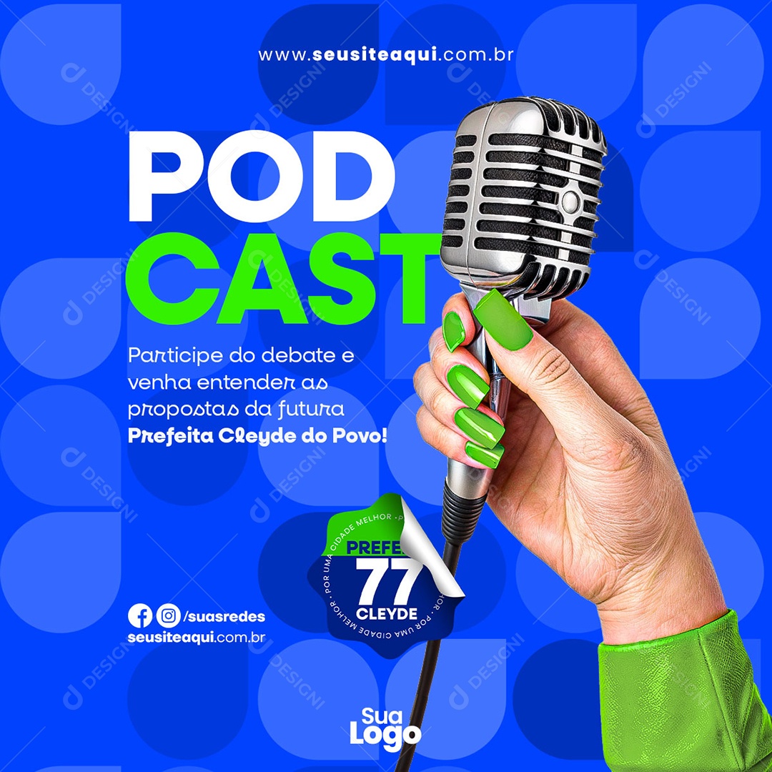 Feed Campanha Politica Social Media PSD Editável