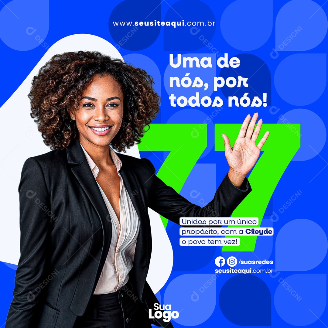 Feed Campanha Politica Social Media PSD Editável