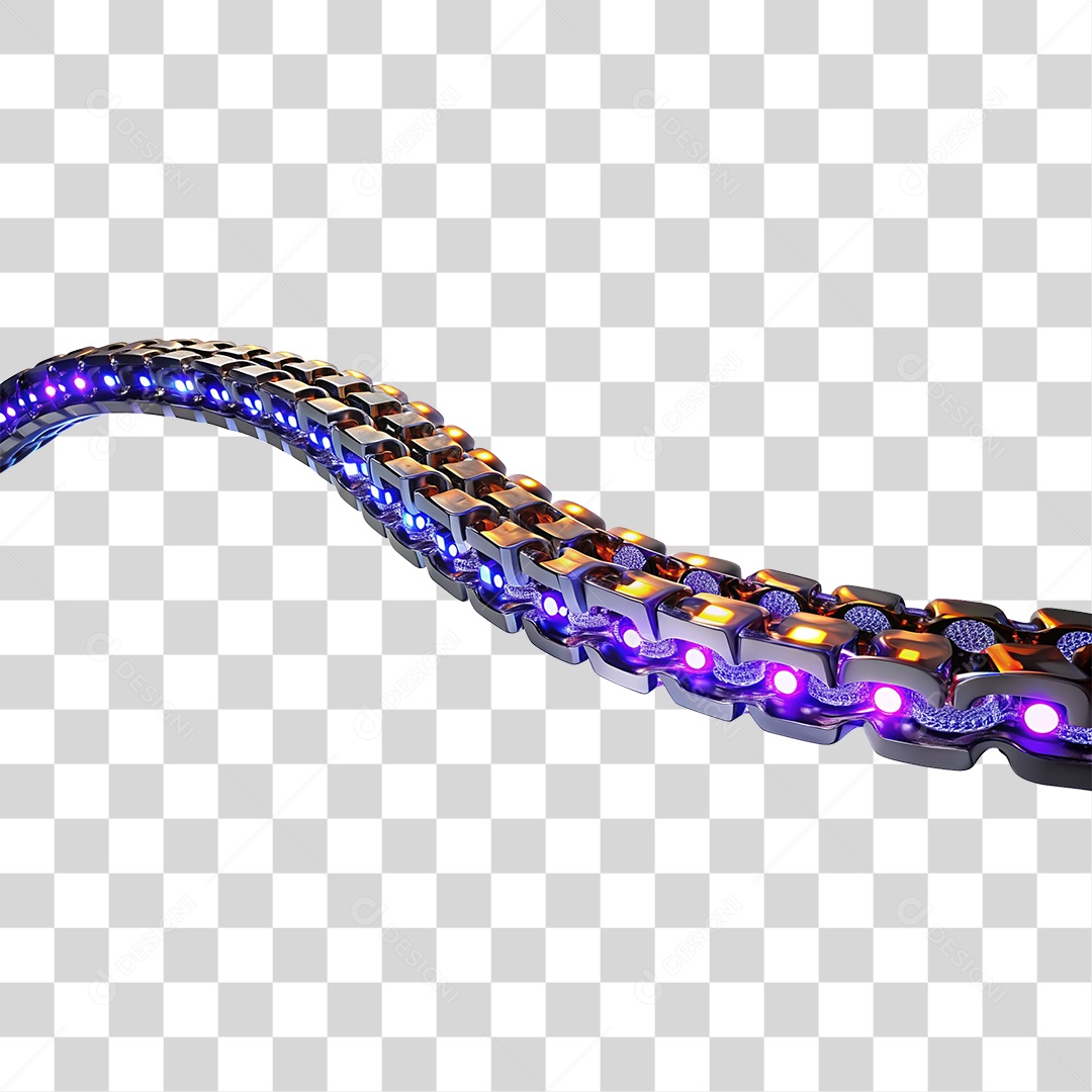 Corrente Cores Metal PNG Transparente