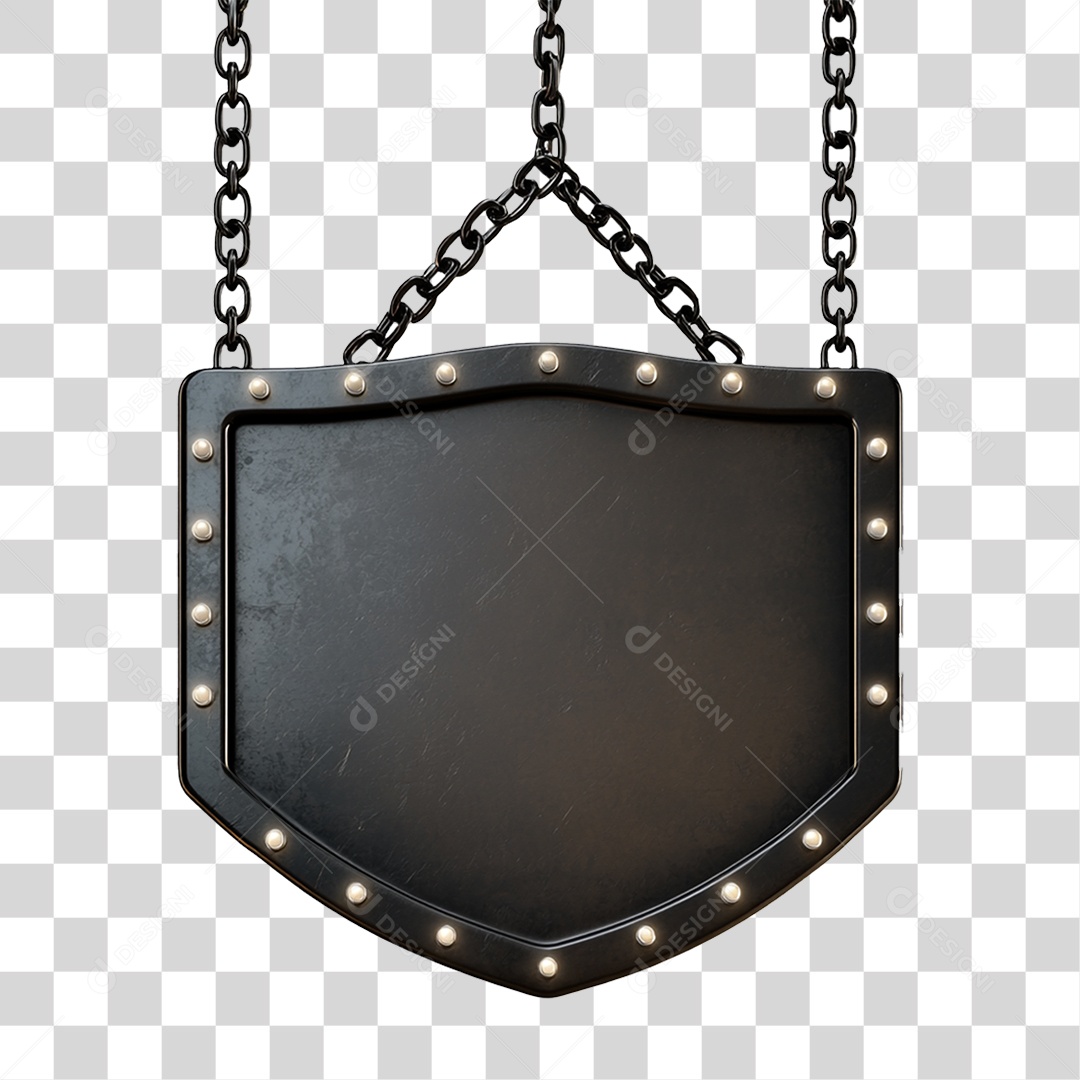 Placa de Metal PNG Transparente