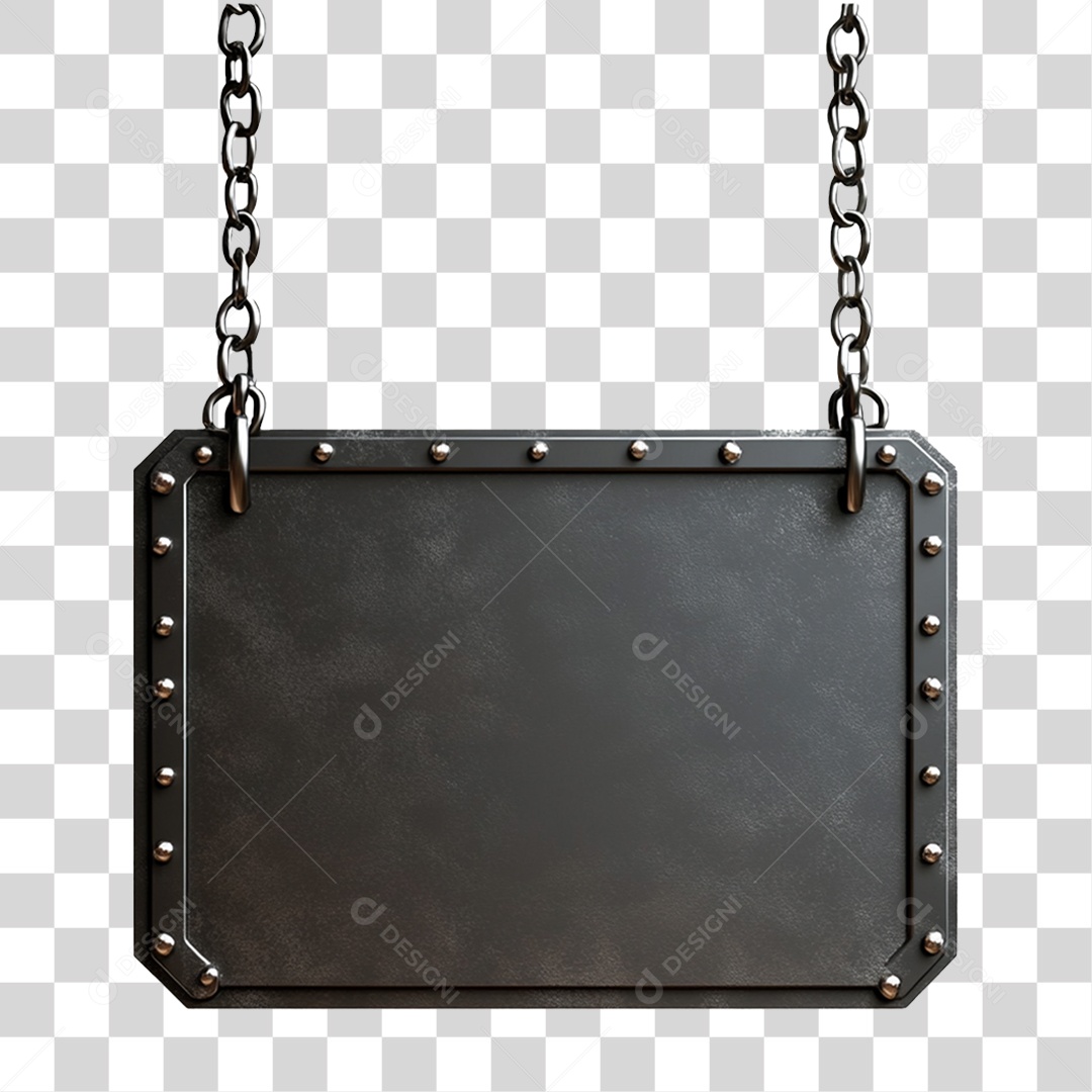 Placa de Metal com Led PNG Transparente